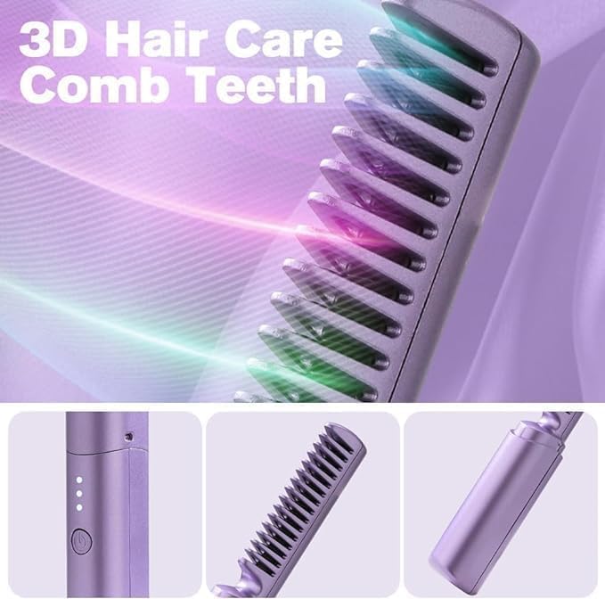 Mini Rechargeable Hair Straightener Comb