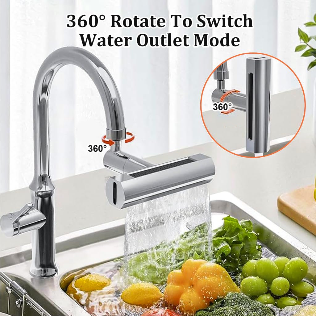 Original 360° Waterfall Faucet Extender For Kitchen Sink