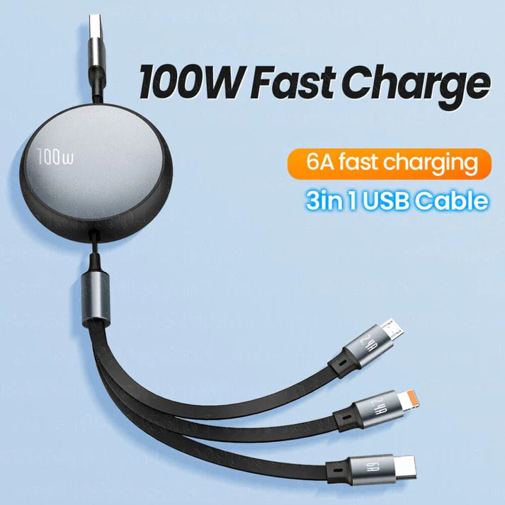 New 3 in 1 multi charging cable for car