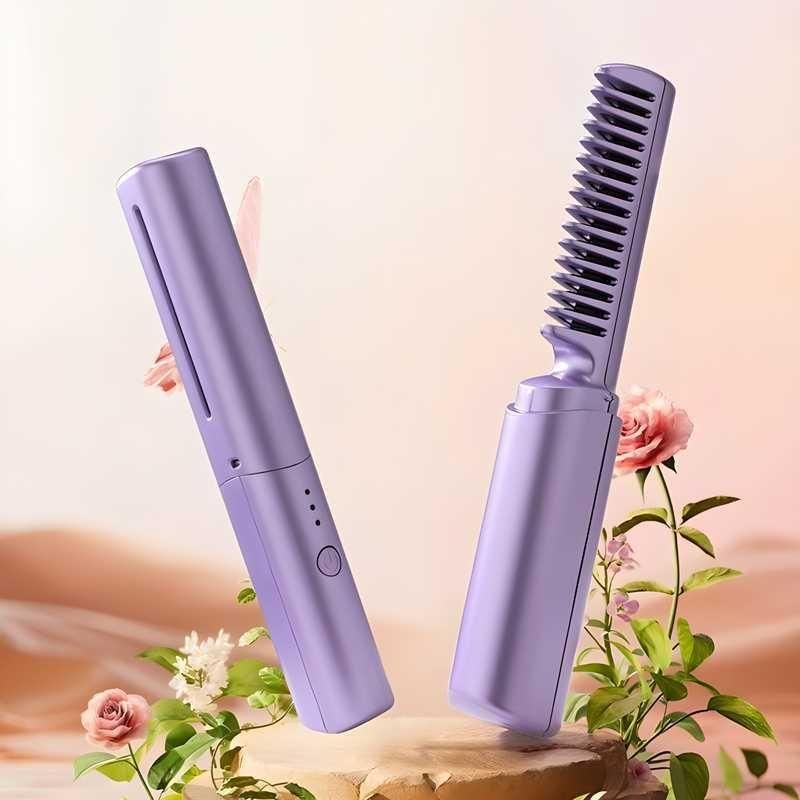 Mini Rechargeable Hair Straightener Comb