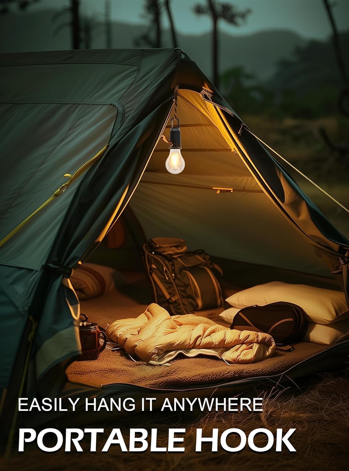 Camping Retro Bulb Hangable & USB-C Rechargeable