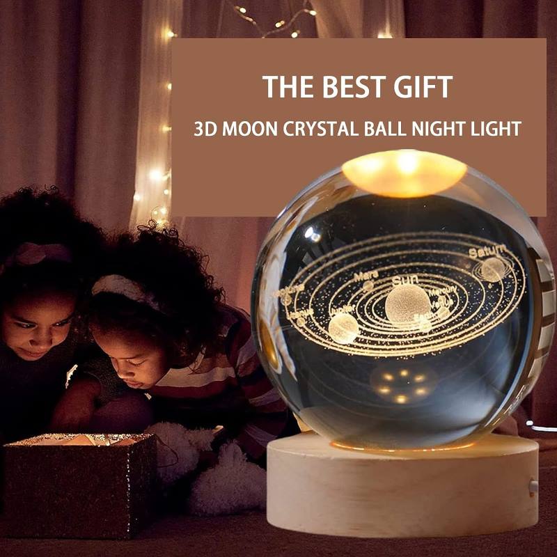 3D Crystal Ball Night Light