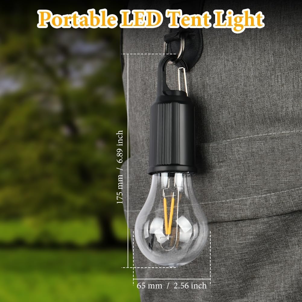 Camping Retro Bulb Hangable & USB-C Rechargeable