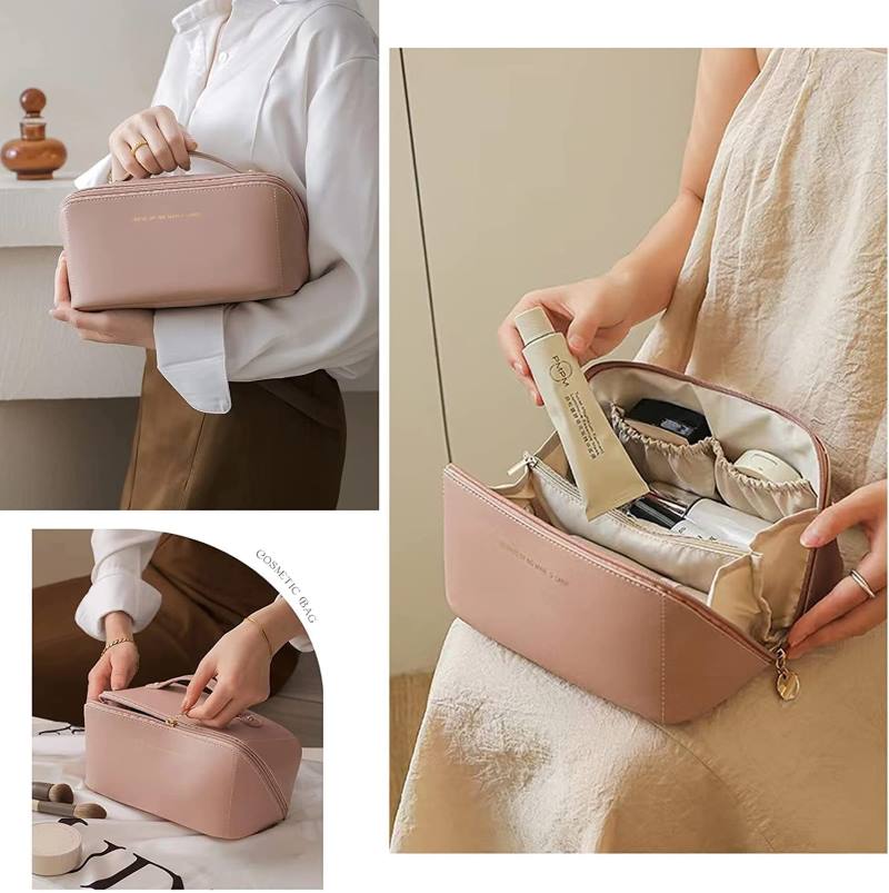 PU Leather Waterproof Travel Cosmetic Bag