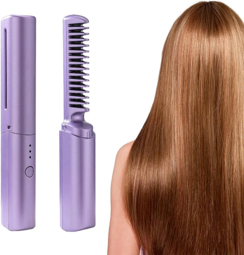 Mini Rechargeable Hair Straightener Comb