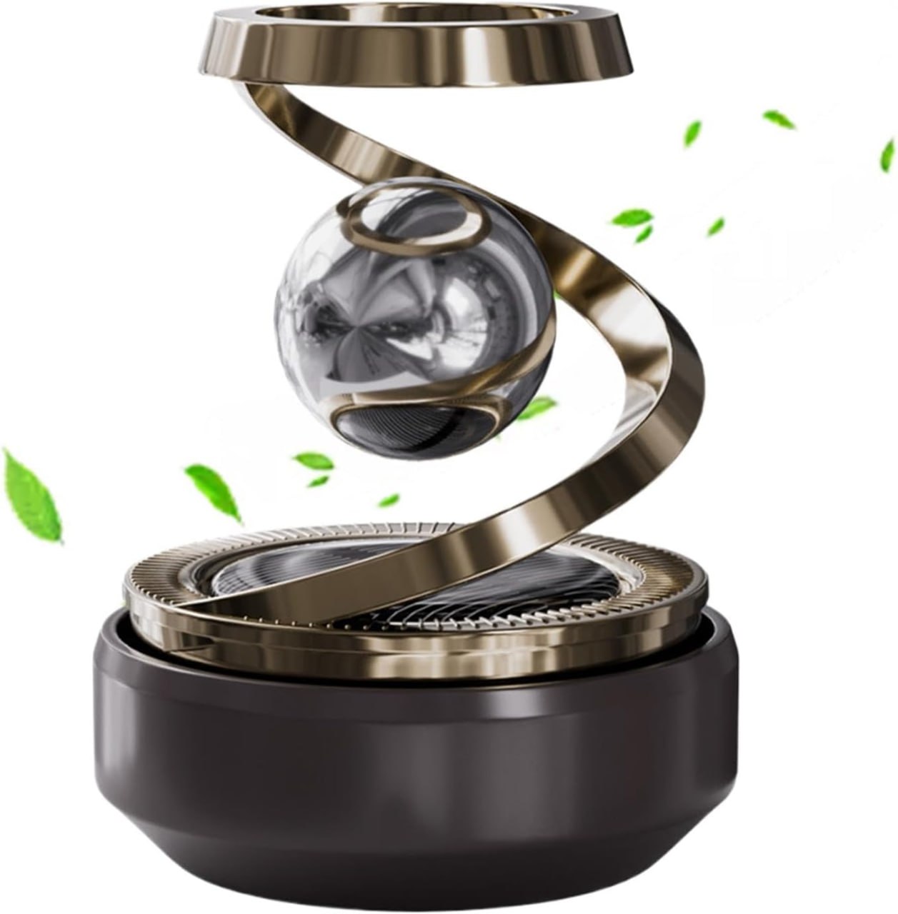 Rotating Gyroscope Air Freshener for Desk and Car - Solar Powered